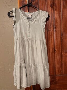 Cat & Jack Light Mint Green Ruffle-Sleeve Midi Dress